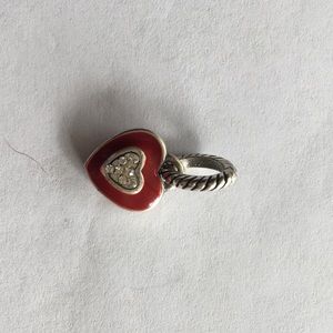 Brighton jewelry heart with crystals charm